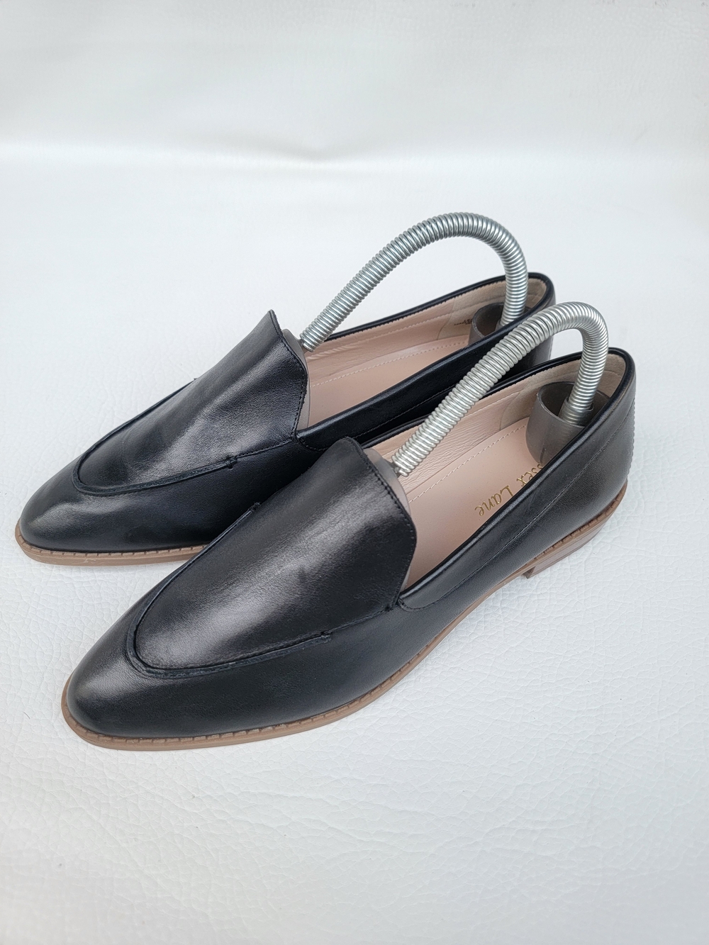 Essex Lane El-Aleanor Leather Slip On Loafers black  Size 7M women The shoes sho